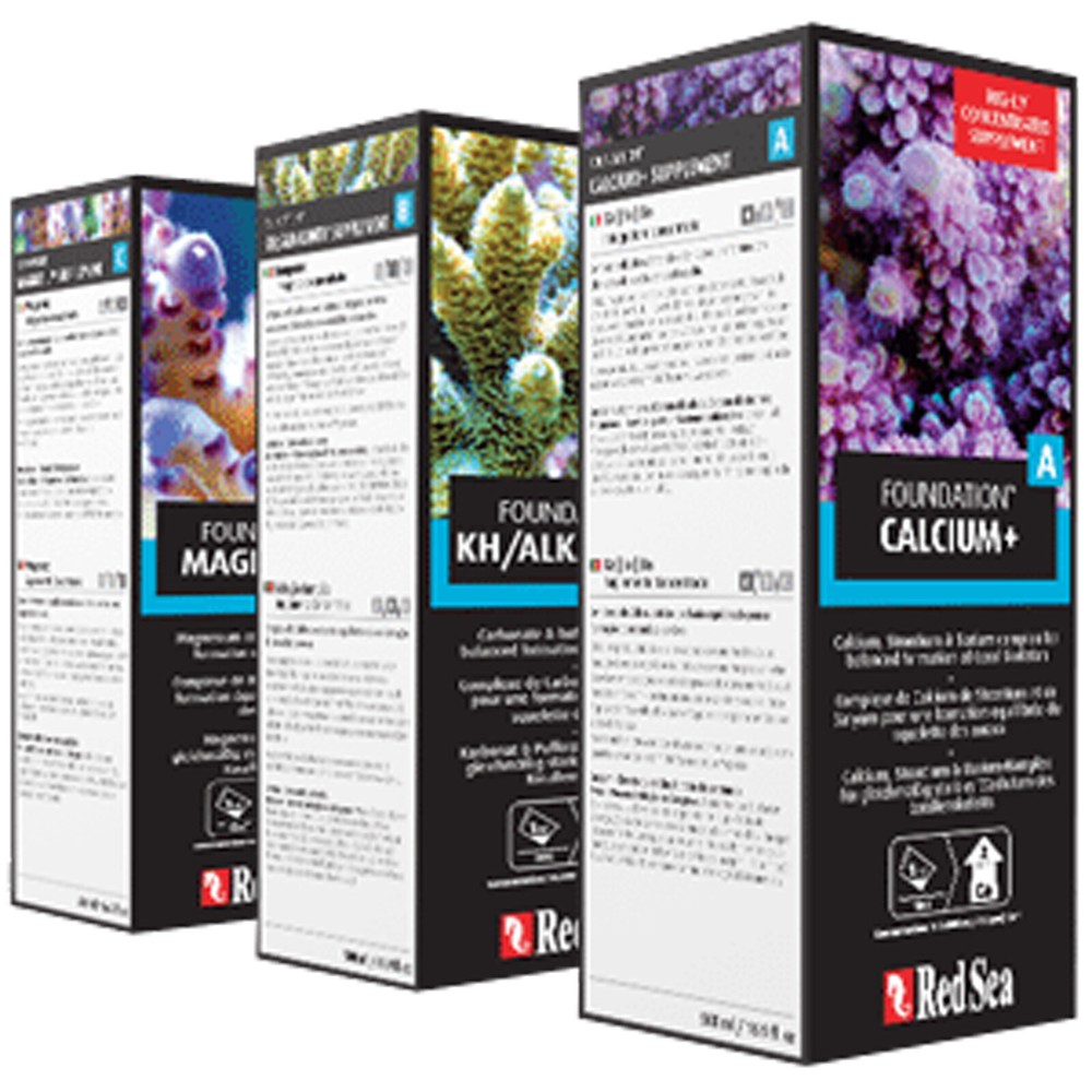 Red Sea Foundation ABC Supplements Complete Pack Calcium Magnesium KH/Alkalinity