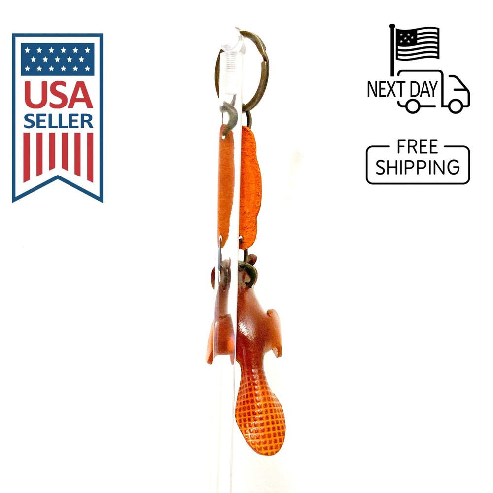 Beaver Handmade Leather Keyring