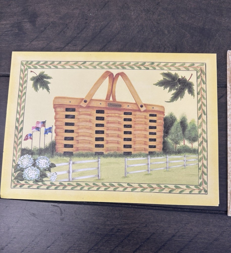 Longaberger Blank Greeting Card (1 Card) With Envelope