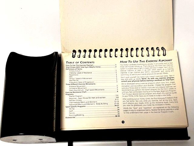 Total Gym Flip Chart with Tower Holder