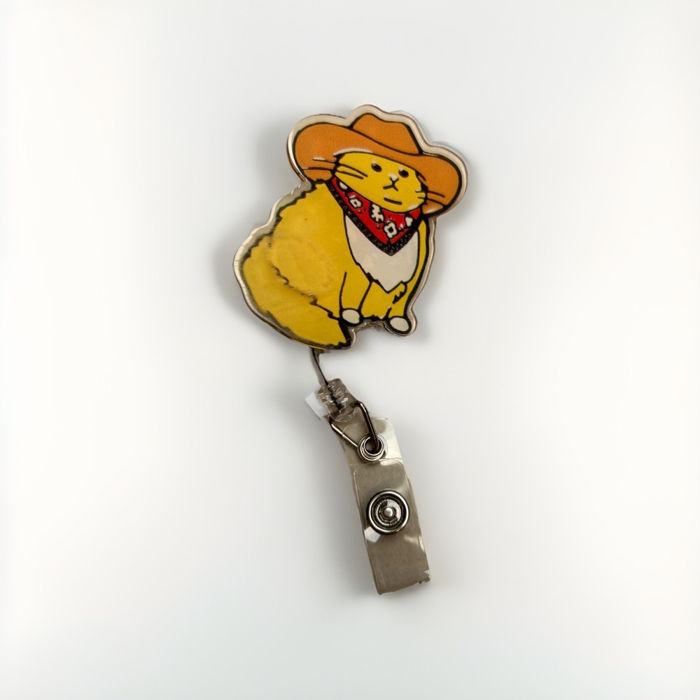 Cowboy Cat Retractable Lanyard **Read Description**