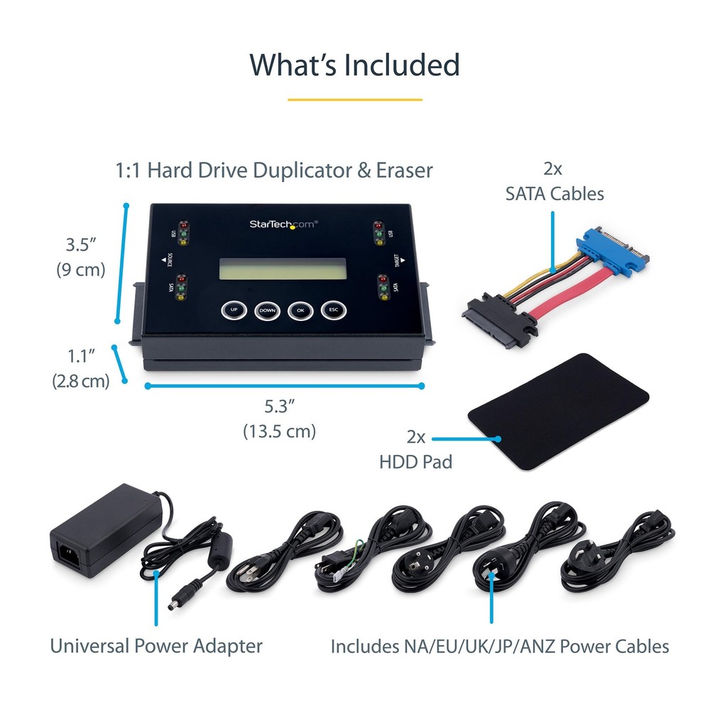 StarTech Drive Duplicator/Eraser for USB Flash Drives & 2.5/3.5" SATA Drives