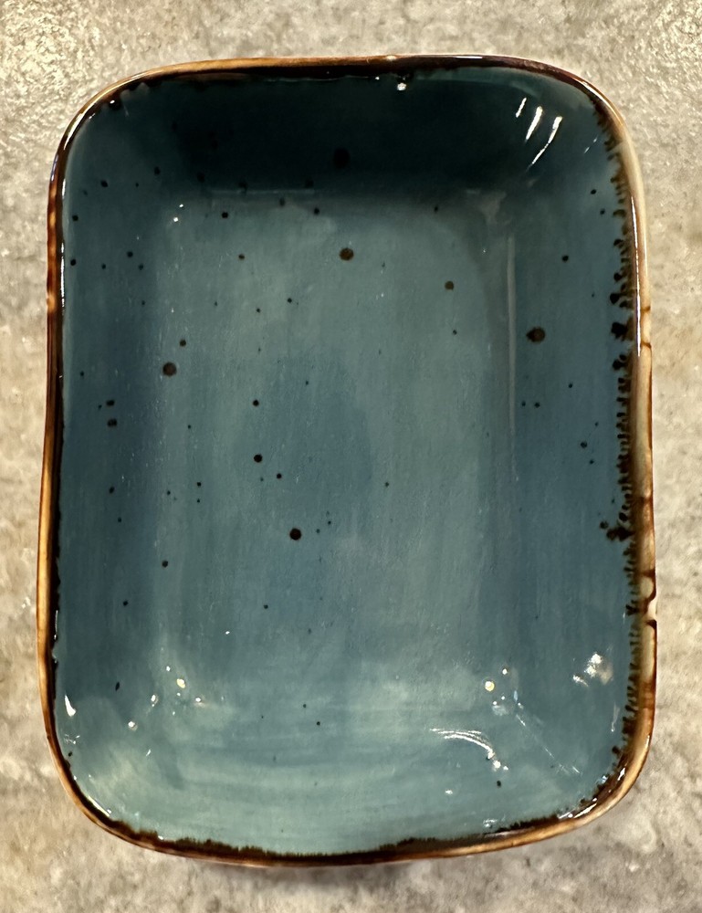 Tuxton GGE-552 Rectangular Side Dish 8 Oz. Geode Azure- 24 Pcs