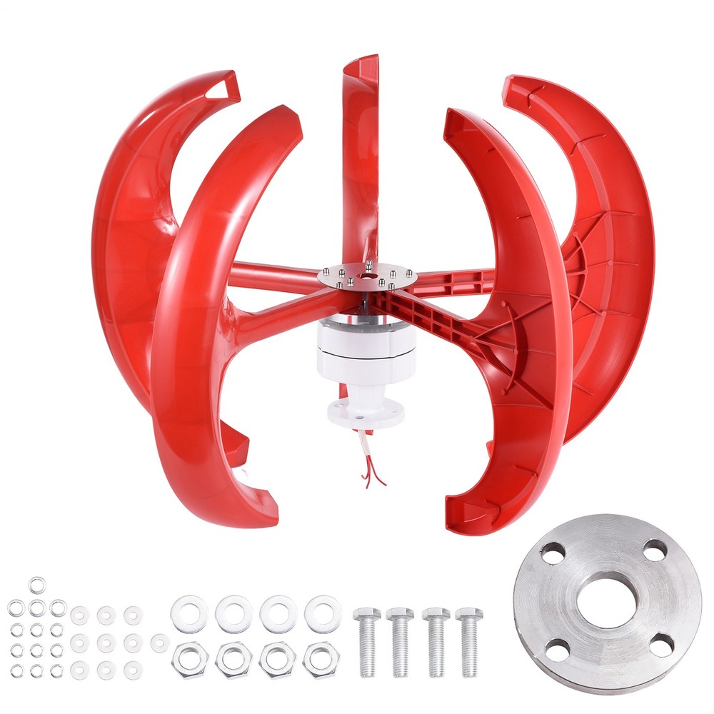 1200W 24V Vertical Axis Wind Power Turbine Generator Controller Home Windmill US