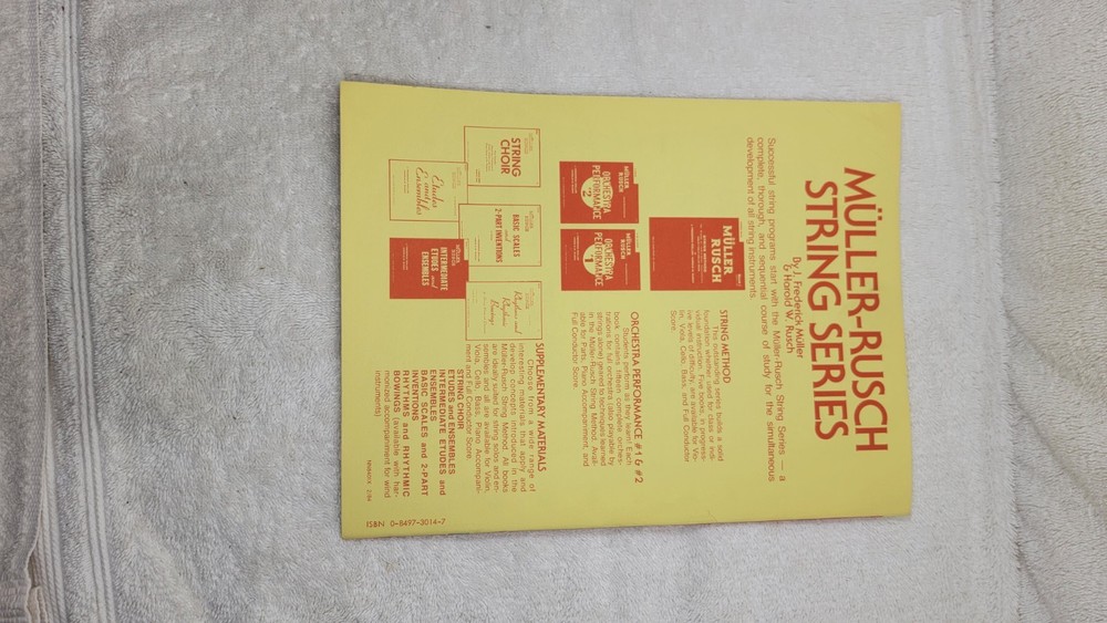 MULLER RUSCH STRING METHOD BOOK 3 VIOLA Learn Basics School Orchestra Techniques