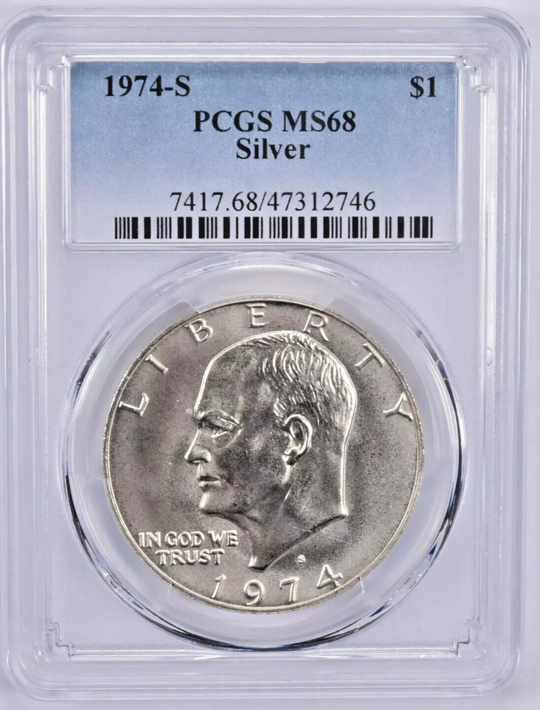 1974-S Eisenhower Dollar Ike Silver MS68 PCGS