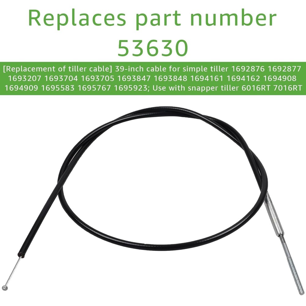 39" High-Quality Tiller Cable for Earthquake Models - Durable Replacement