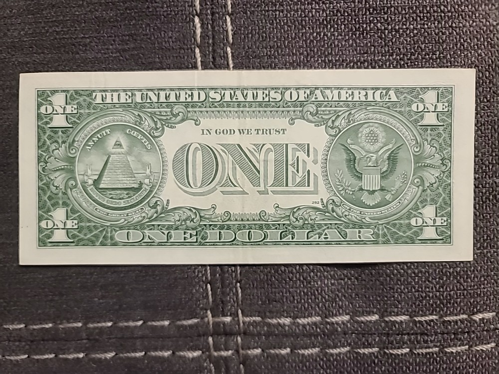 2 - 1957 $1 Blue Seal Notes, 1 MISALIGNED STAR NOTE & 1 VF CRISP NOTE