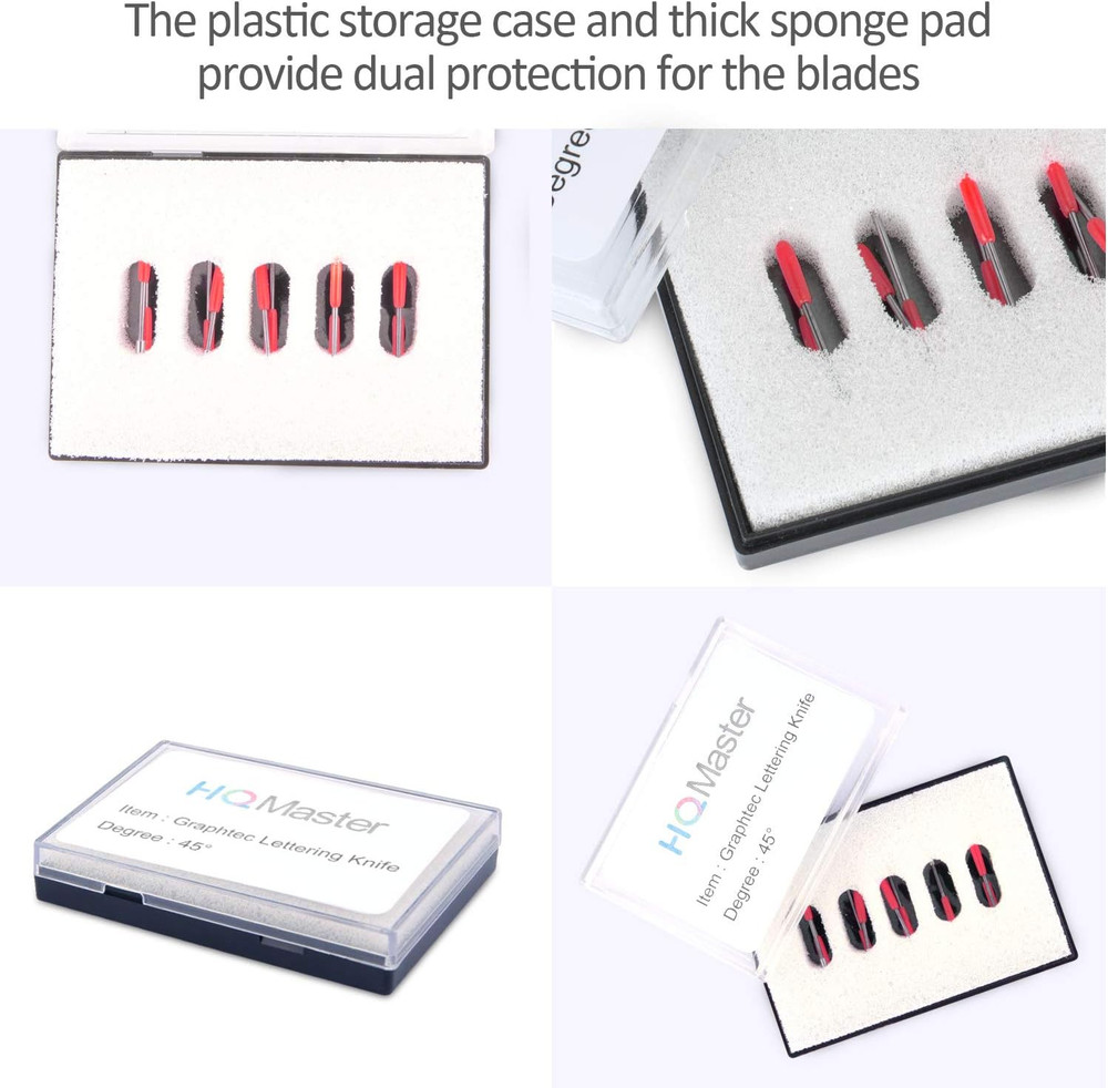 Hqmaster 45 Degree Vinyl Cutter Blades Lettering Blade for Graphtec Cutting Plot