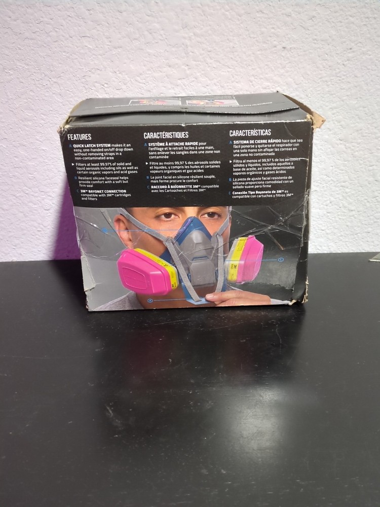 3M P100 Multi-Purpose Half Face Respirator Pro-Series Blue M 1 pc