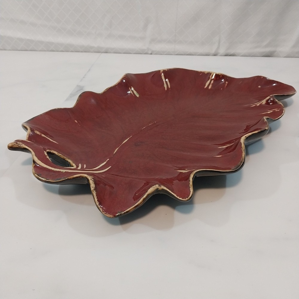 Large Leaf Fall Decor Plate 10X16