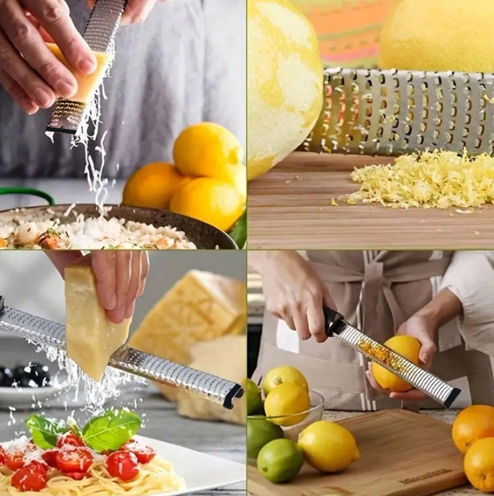 Stainless Steel Lemon Zester & Cheese Grater - Multifunctional Kitchen Tool