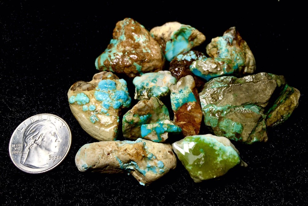 ~X - 14B Select Natural Royston Turquoise Rough