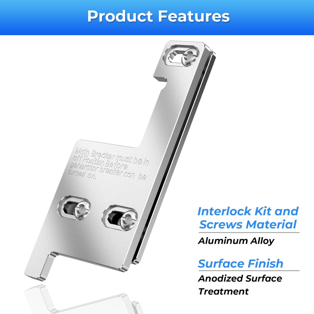 Generator Interlock Kit For GE Siemens Murray ITE 150 200 Amp Panel