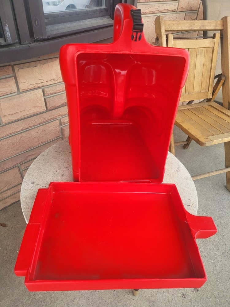 Vintage Red Ski Boot Suitcase Storage Travel Retro 😃😍😎