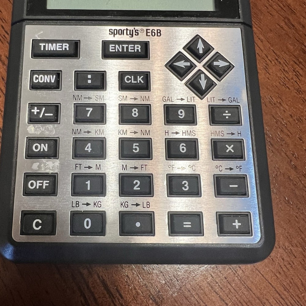 Sporty’s E6B Electronic Flight Computer PARTS ONLY No Power