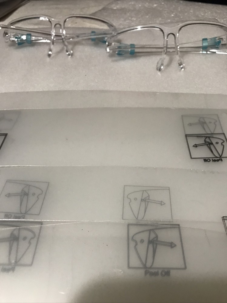 Face Shield Glasses with Replaceable Shields/ 2 Pair & 8 Face Shields # 117