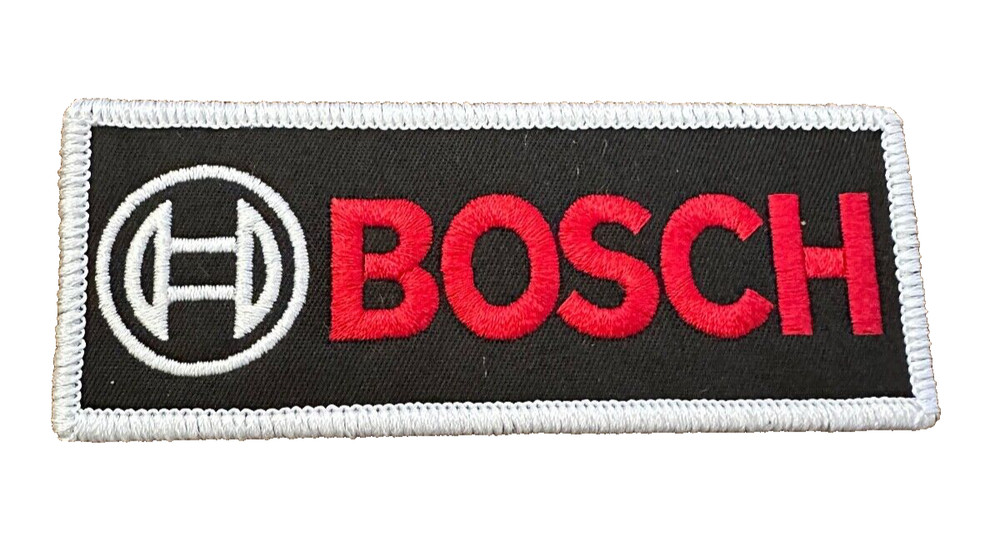 STRIKING  "BOSCH" EMBROIDERED IRON-ON PATCH...