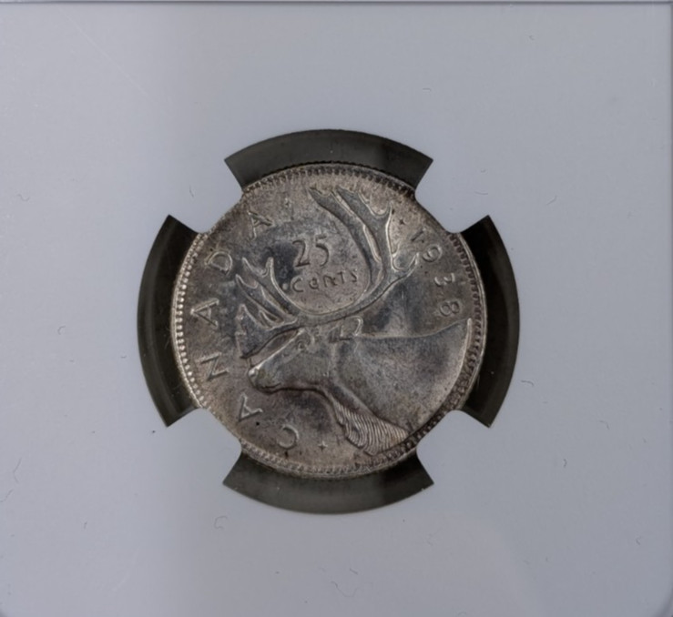 1938 Canada 25C NGC MS61