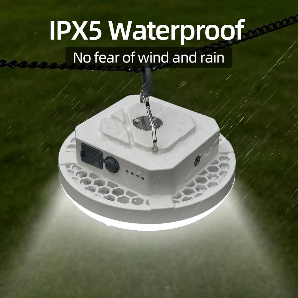 Tent Light – 4 Lighting Modes, 24-Hour Runtime, IPX5 Waterproof, Drop-Resistant,