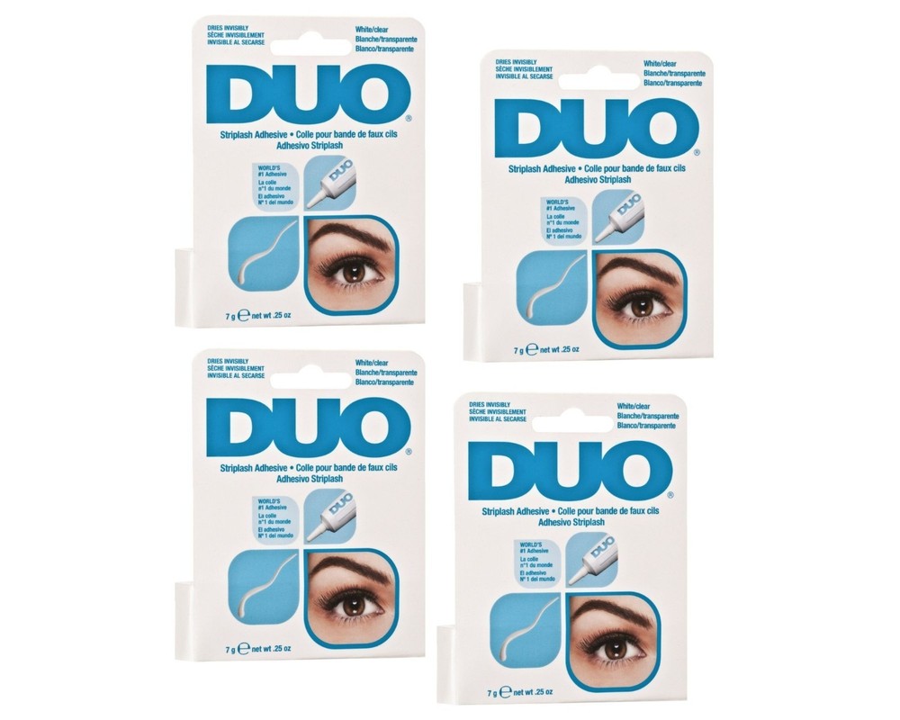 Ardell Adhesive - Duo Striplash - White / Clear 0.25 oz - 4pc Bundle