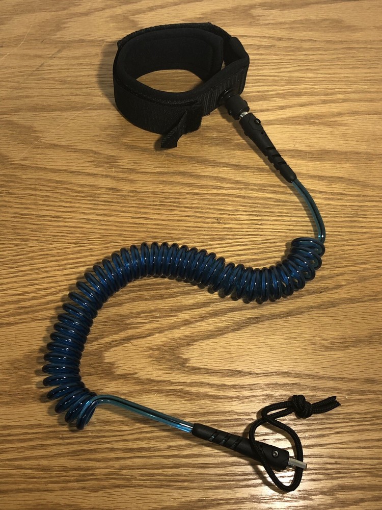 Surfboard Leash 10ft Coiled Stand UP Paddle Leashes Swivel Board SUP Rope String