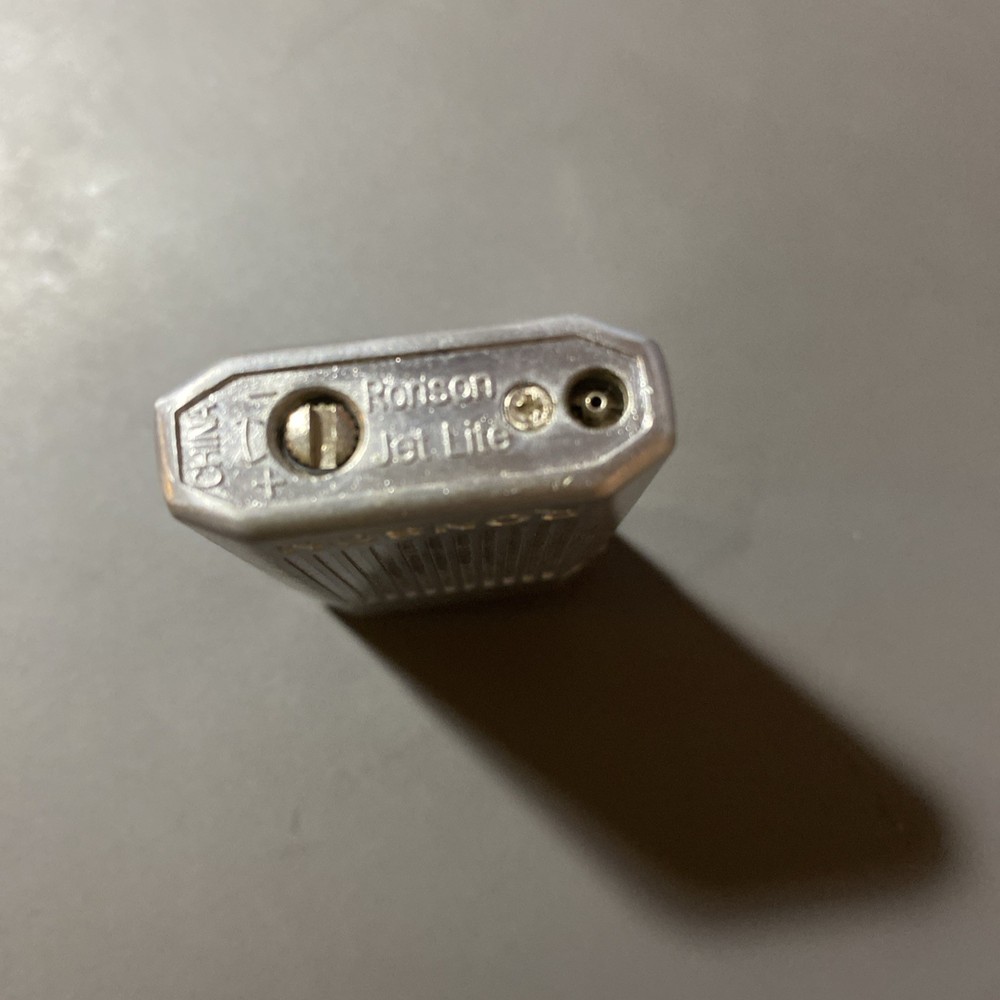 Ronson Jetlite Vintage Chrome Torch Lighter Shield Design As-Is Untested