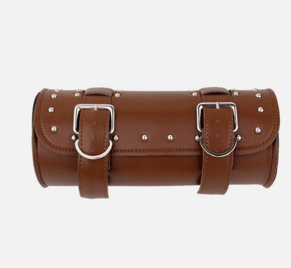 Motorcycle Front Fork Tool Bag PU Leather Handlebar Pouch Storage Saddle Bag Hot