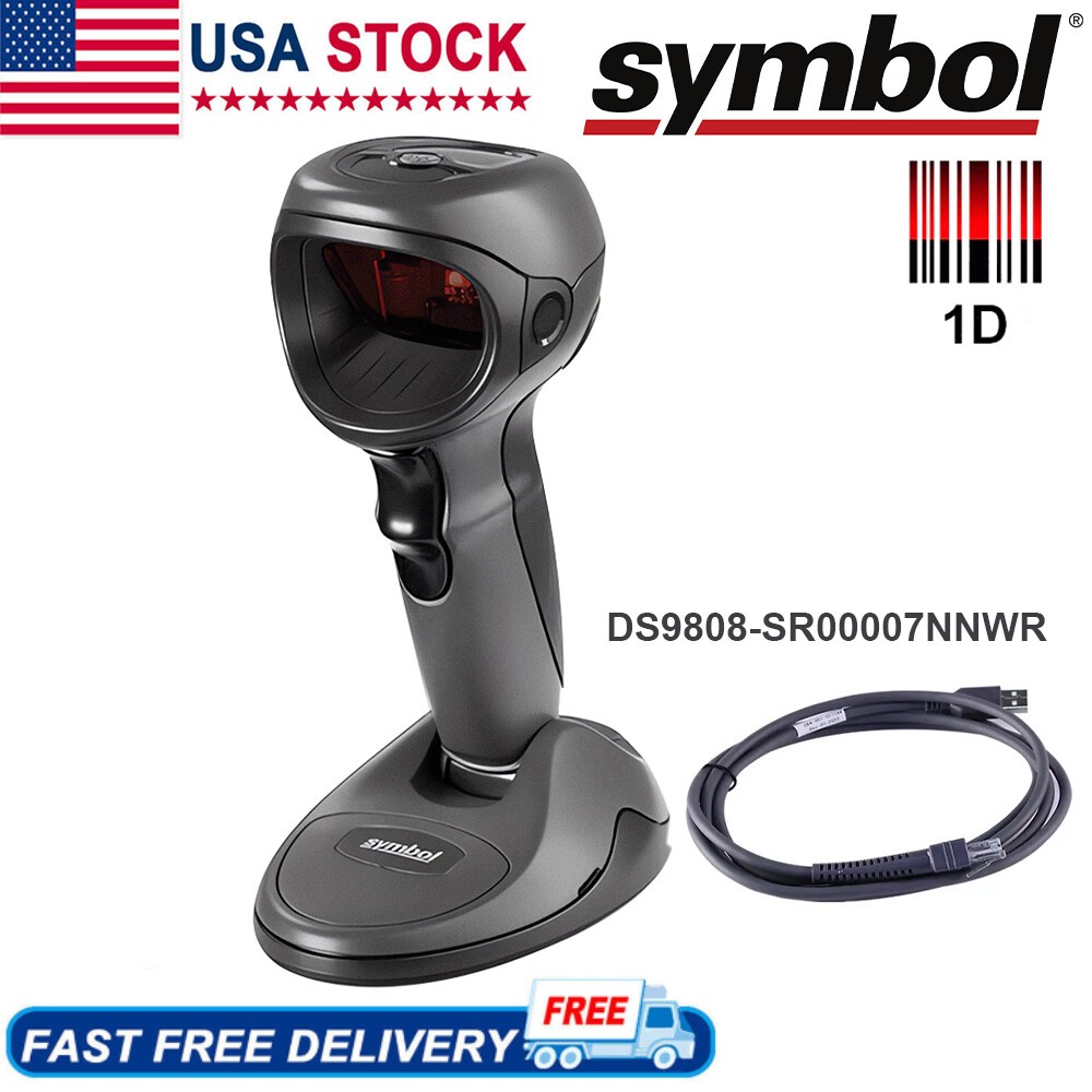 Symbol DS9808-SR00007NNWR Wired POS Barcode Scanner USB for 2D Code Reader