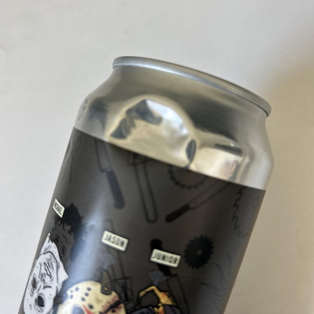 Graveyard Shift Empty Beer Can-Freddie-Jason-Michael-Junior-horror film characto