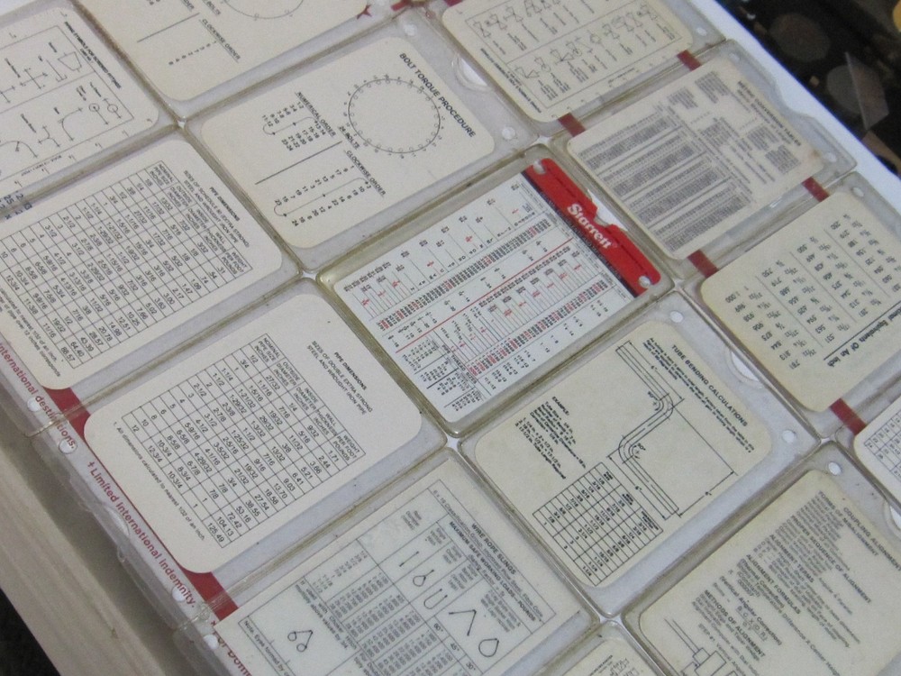 Vintage Shop Technical Reference Cards 18 Two Sided & Sleeved U.S.A.