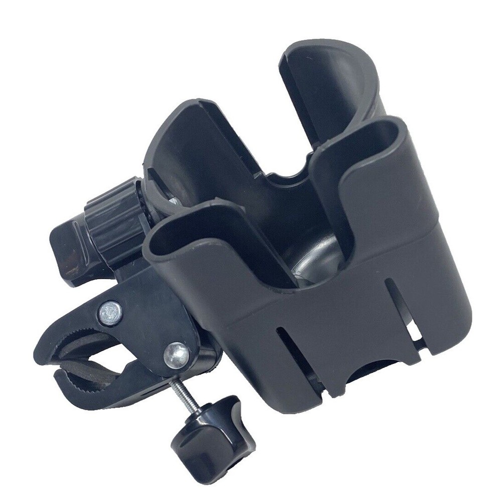 Stroller Cup Holder / Phone Holder Adjustable Grip Fits Most Strollers Universal