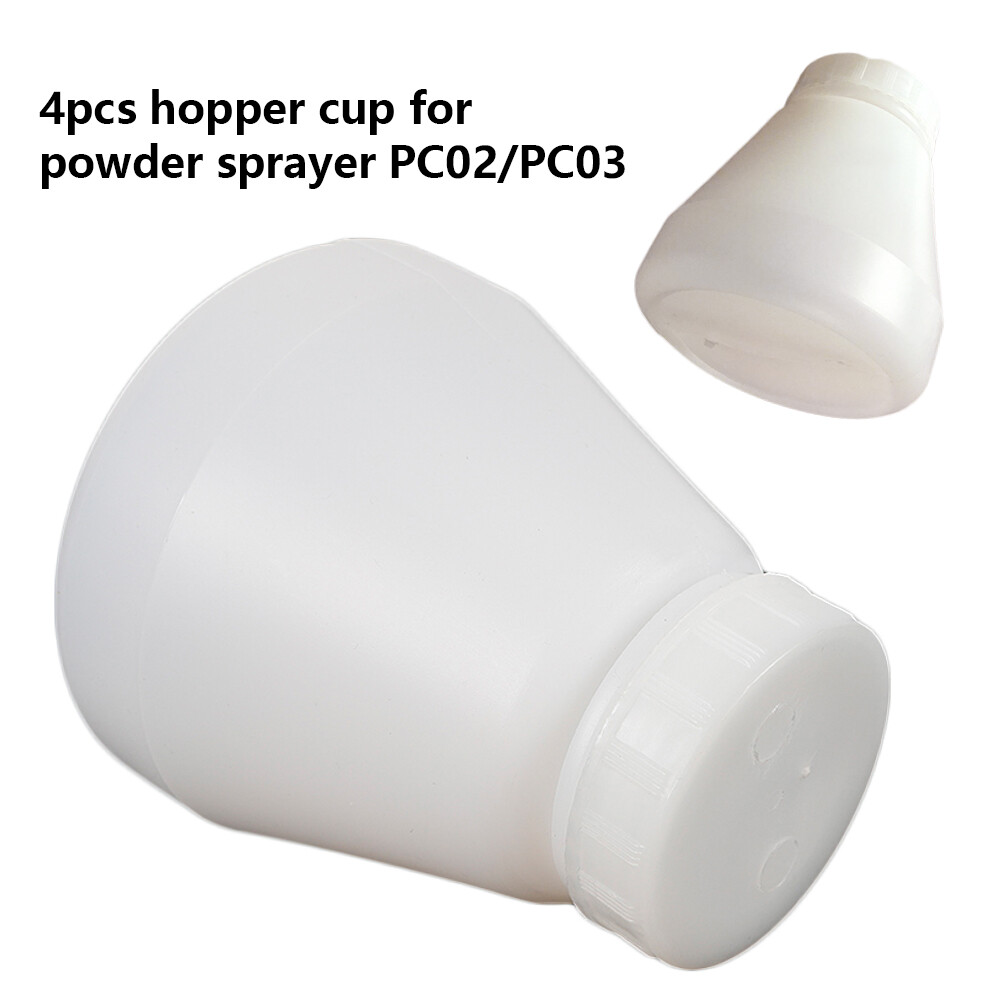 4 Bottles Hopper Cup For Electrostatic Powder Coat System PC02/ PC03 Spray Paint