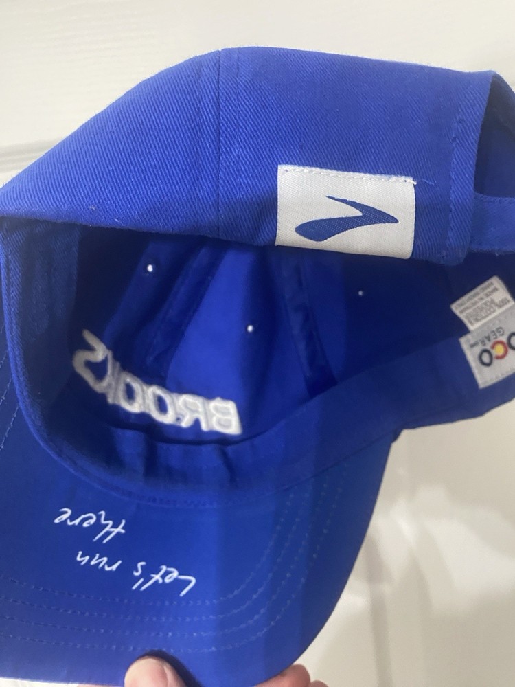 Brooks Running Cap Hat BOCO Gear Cotton Polyester Exercise Lets Run There Unisex