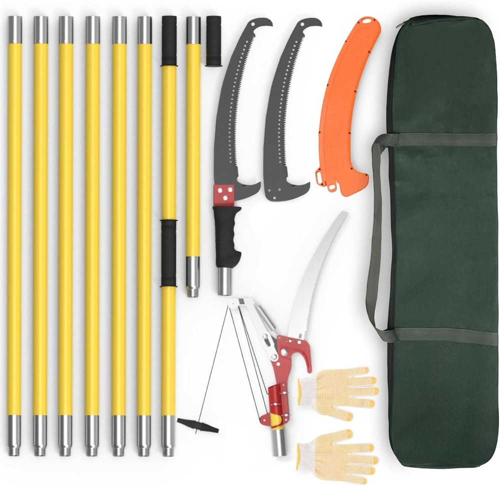 Pole Saws for Tree Trimming,7.3-27ft Extendable Tree Trimmers Long Handle Pruner