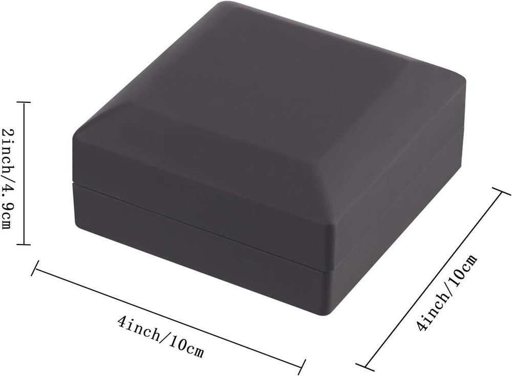 LED Light Bracelet Jewelry Box Storage Case Organizer (Black)
