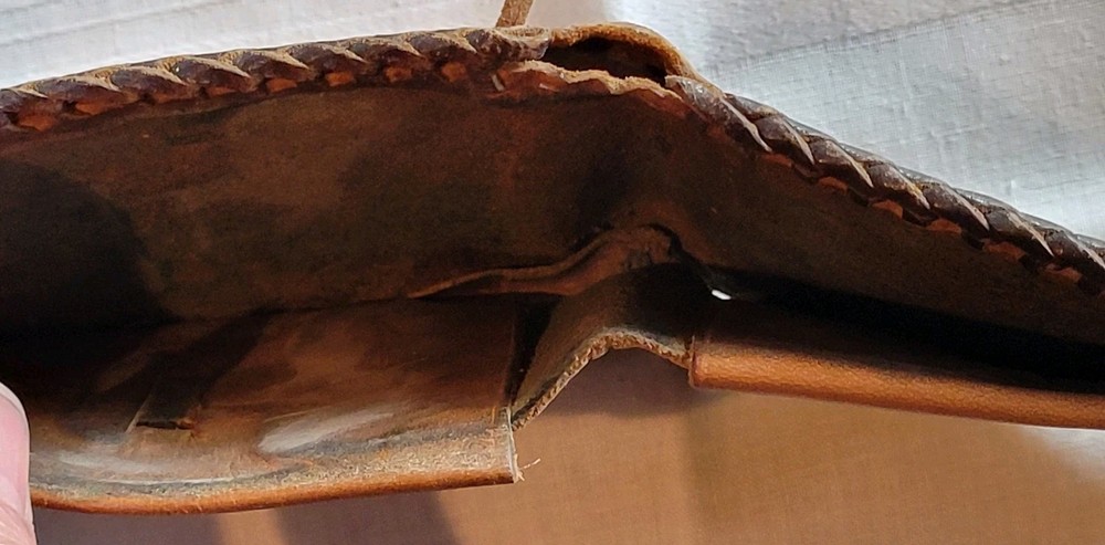 Leather Worker Project Tooled Wallet Leaf & Floral Design Needs Love READ