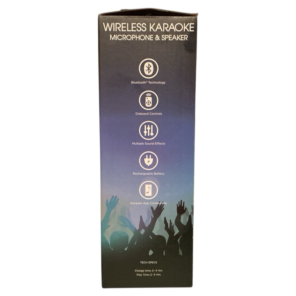 Wireless Karaoke Microphone Speaker Bluetooth by TRAXX NEW