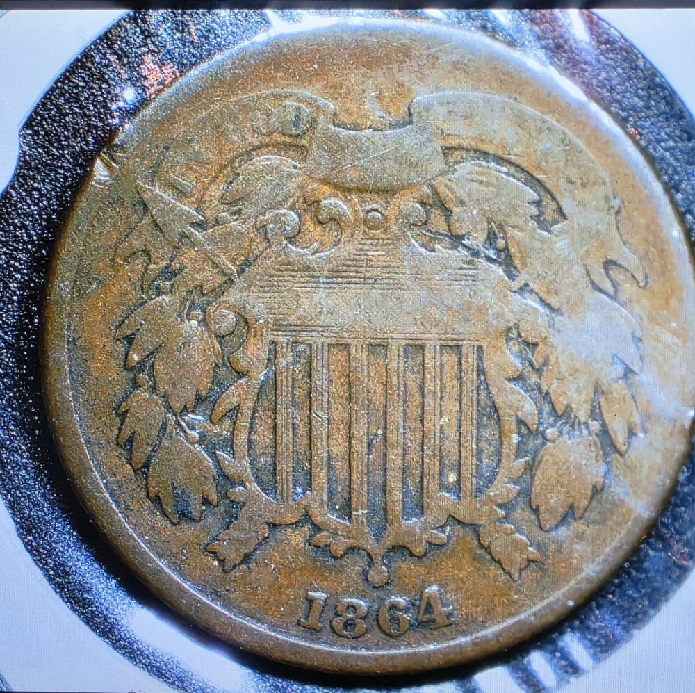 USA 1864 First Year 2 Cent Piece