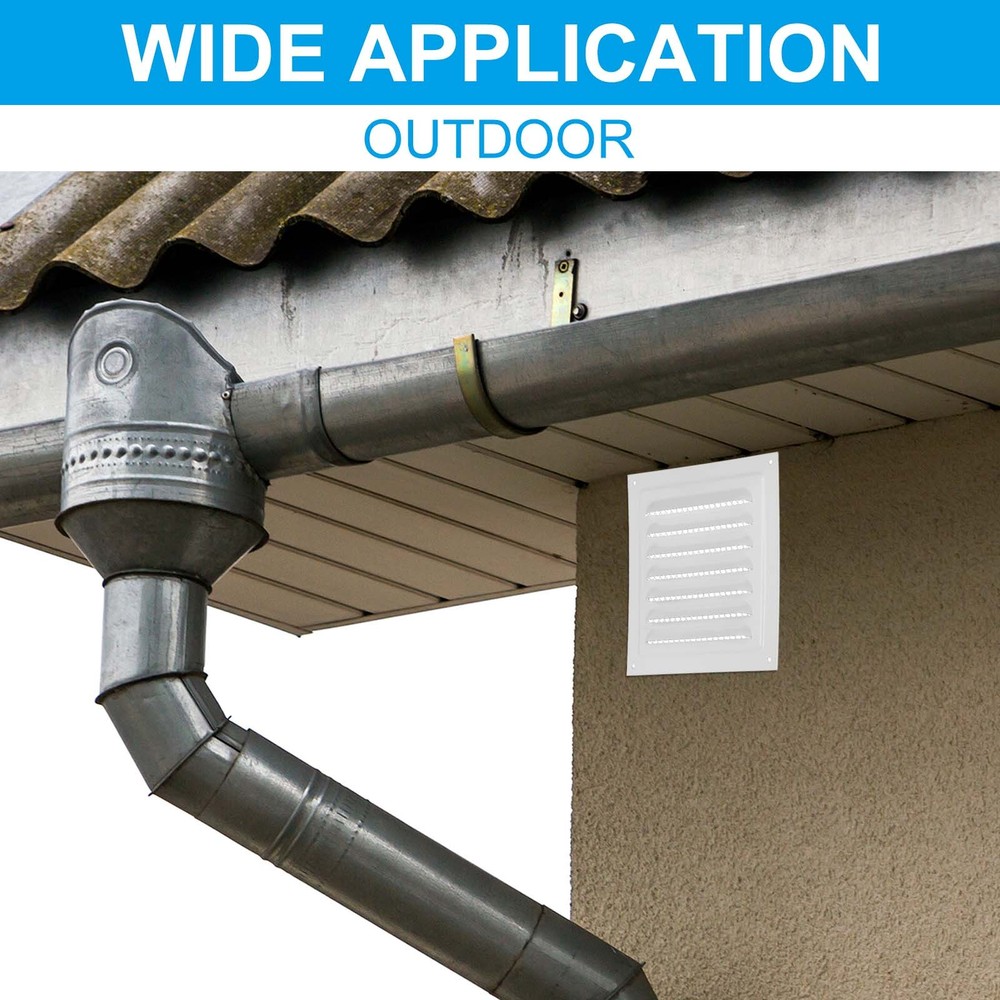 2 Pcs 8x16" Gable Vent Cover, Rectangular HVAC Air Vent Covers with Screen Mesh