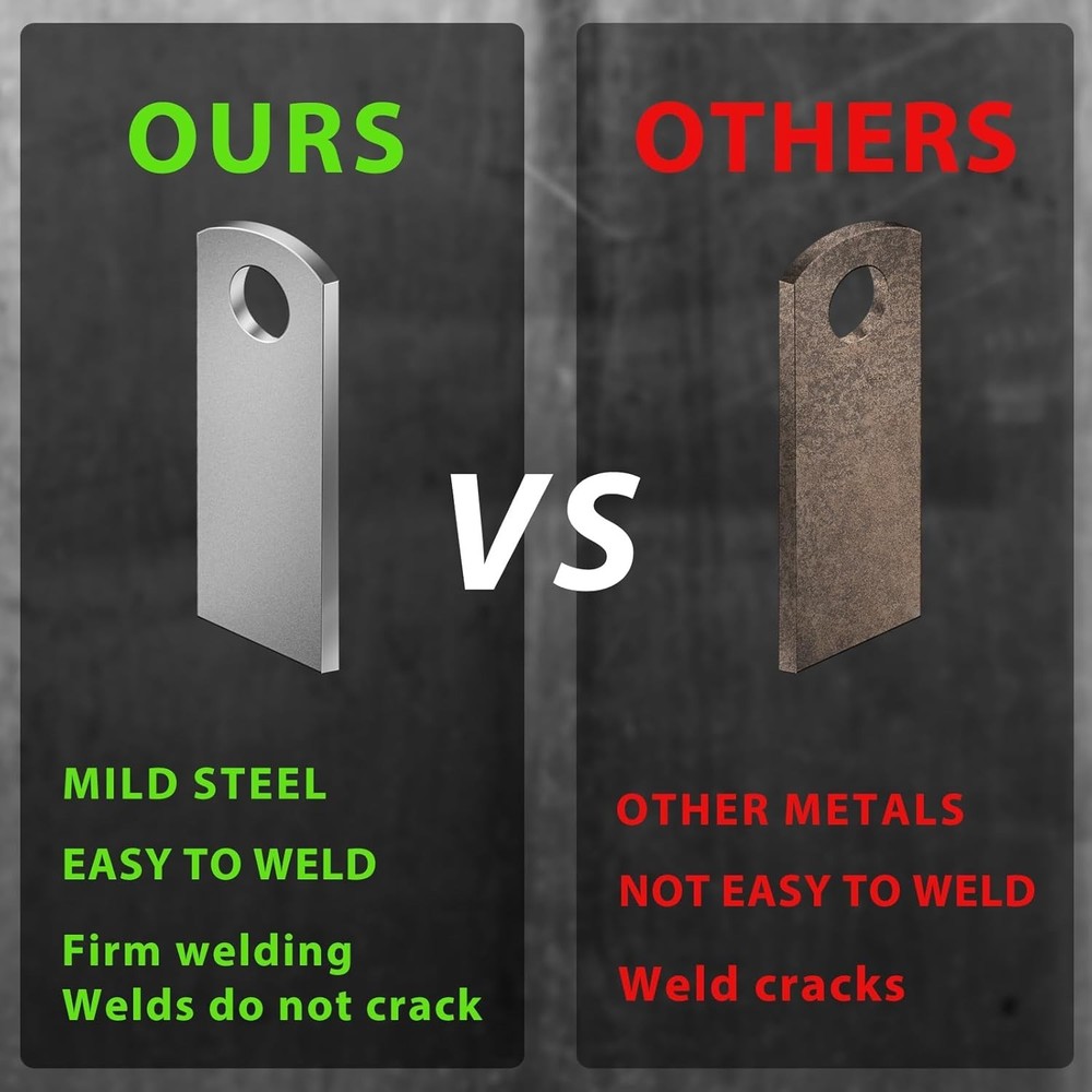 Weld on Tabs, Steel Basic Weld Tab, Universal Long type 1/8" Thick Uncoated