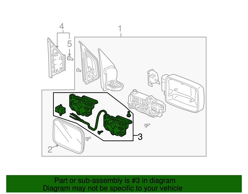 Genuine Honda Mirror Motor 76215-SCV-A01