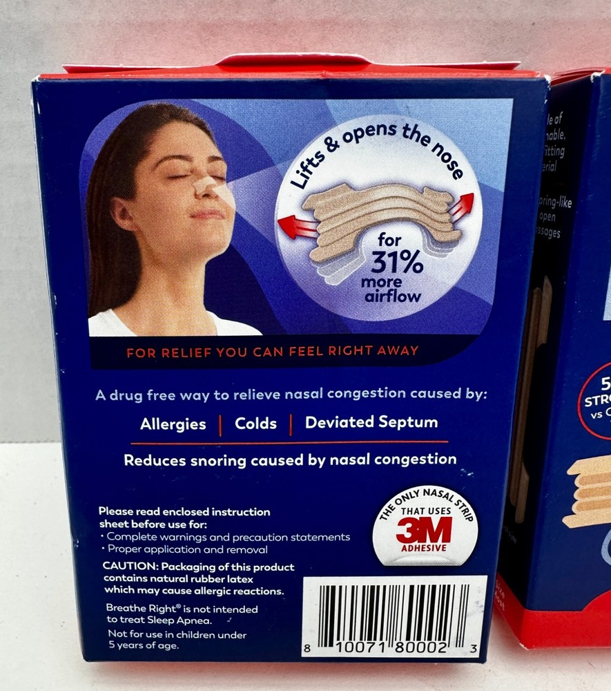 x78 Breathe Right Extra Strength Tan Strips EXP: 2030