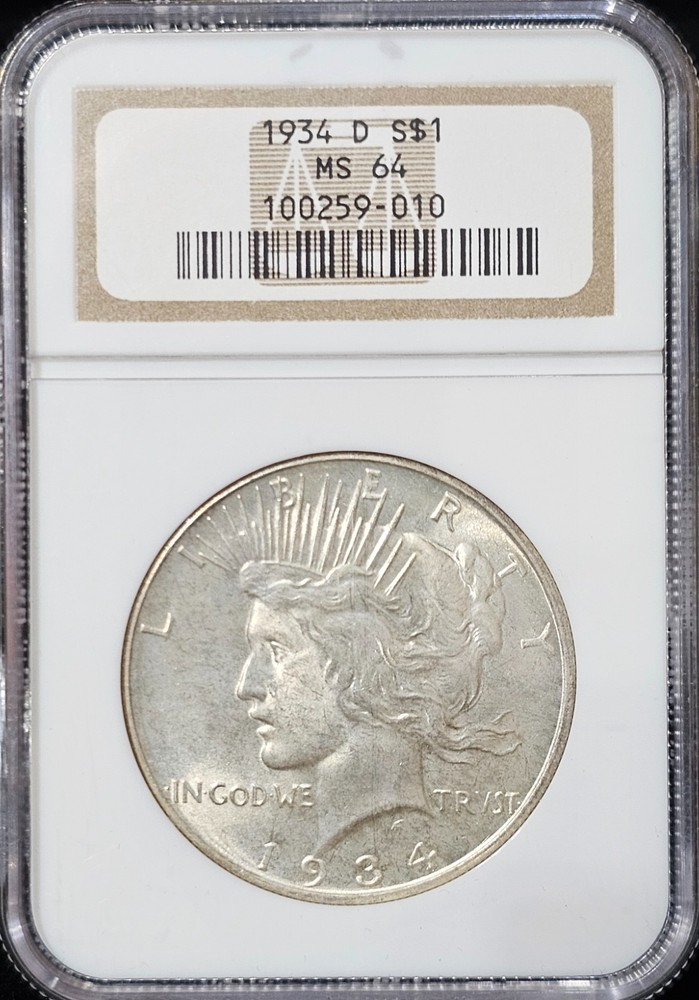 1934-D Peace Dollar MS-64 NGC SMALL SLAB COLLECTION VIDEO