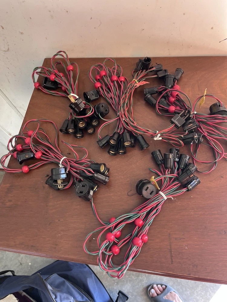 6 NOMA TIMCO Vintage Light Strands.   All Working.
