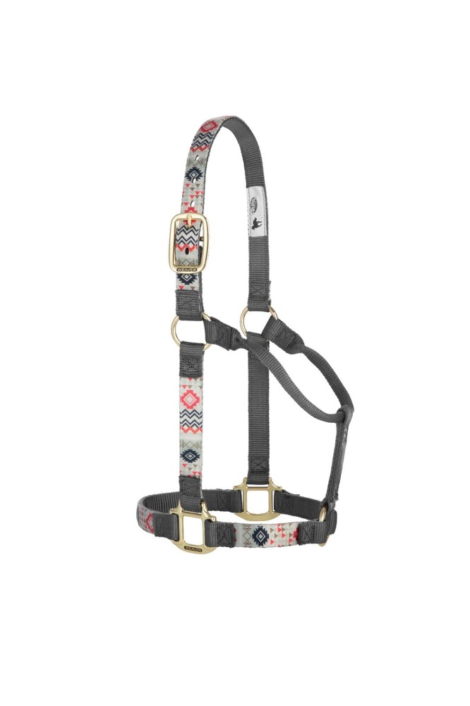 Weaver Leather, Patterned Non-Adjustable Nylon Halter, Crimson Aztec