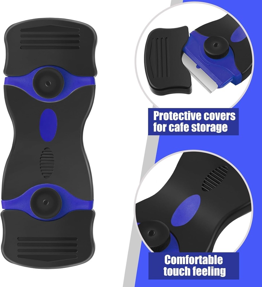 Tallew 9 Pcs Plastic Scraper Tool Sticker Plastic Razor Blade Scraper Plastic Pi