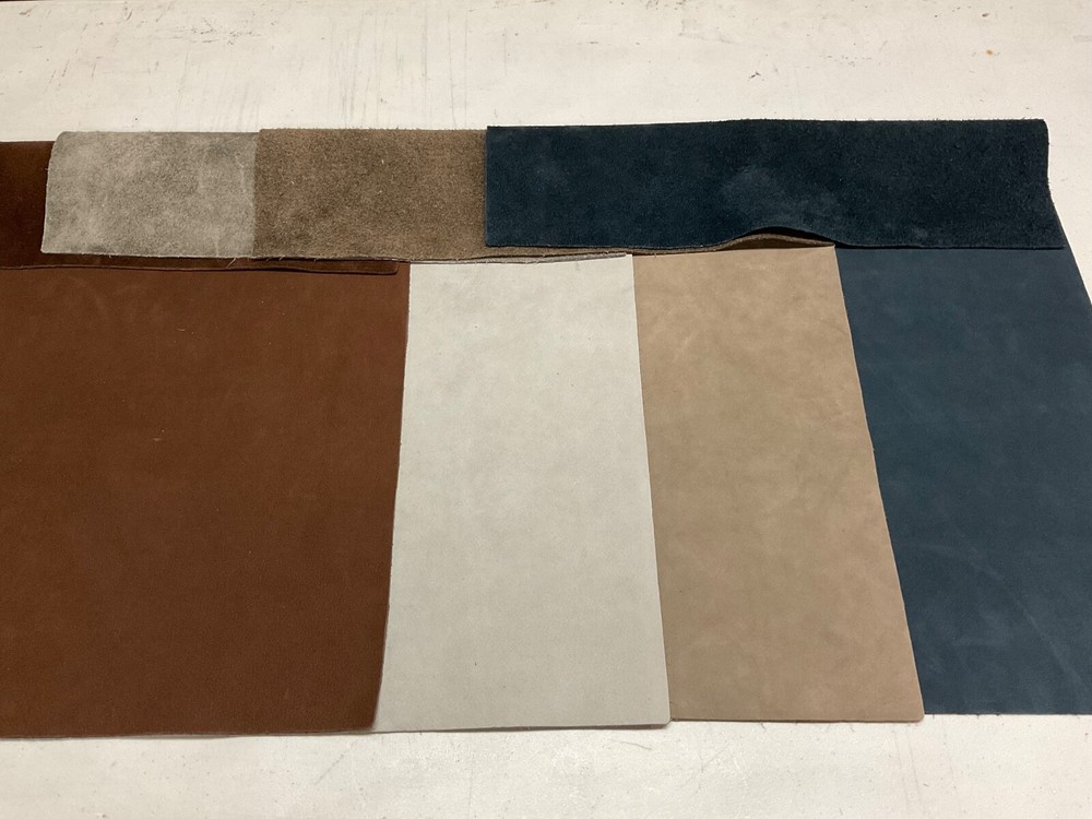 Leather 4 piece panels Top Quality Large 18"x 24" Cognac