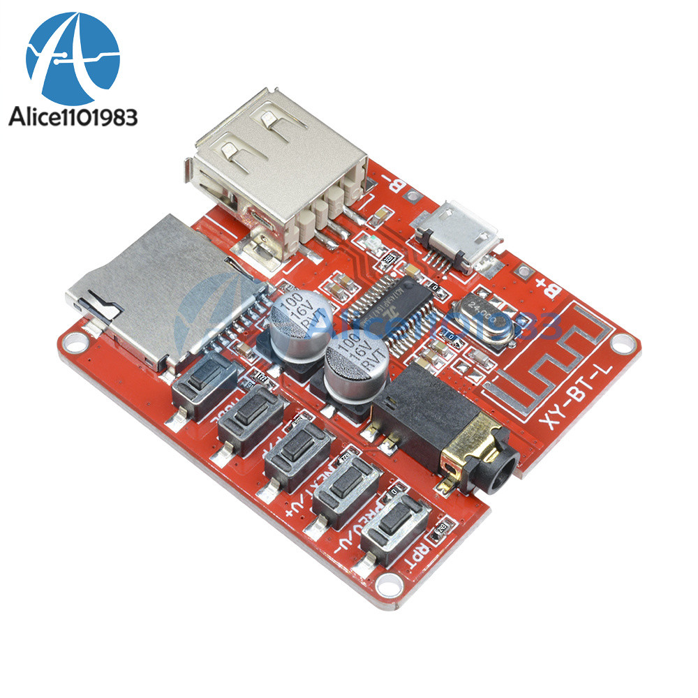 10pcs 3.7-5V Bluetooth 4.1 Audio Decoder MP3 Player Board TF SD Card Module