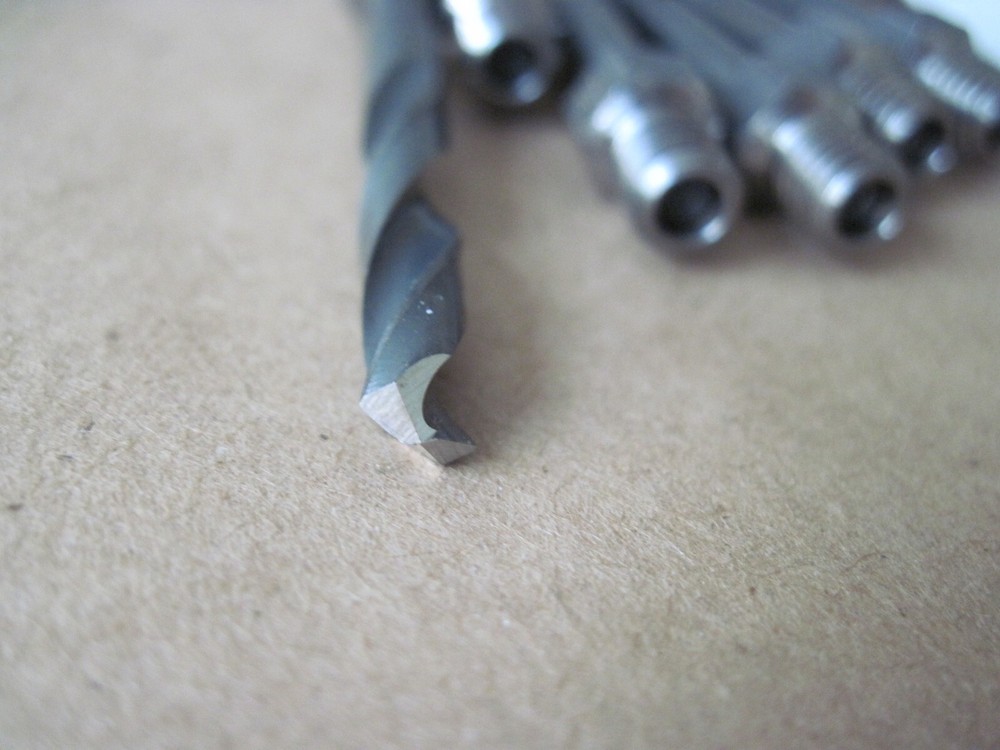 (Qty 6) Precision Twist Drill #10 (.1935") Threaded Shank Long Drill Bits 017910